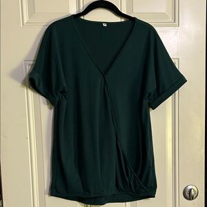 Elegant Dark Green Women's Top